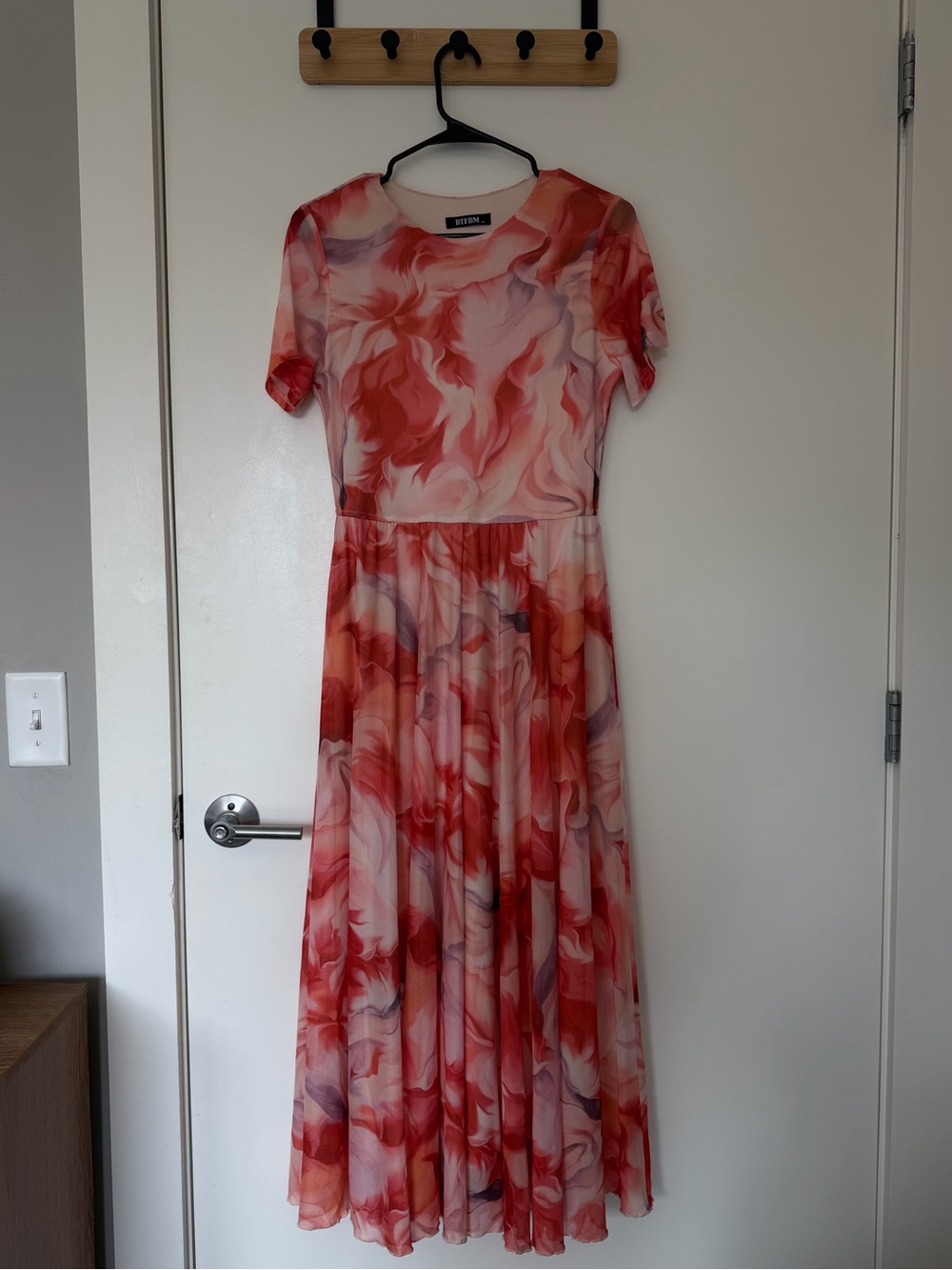 BTFBM Scarlet, Orange, Pink Floral Maxi Dress